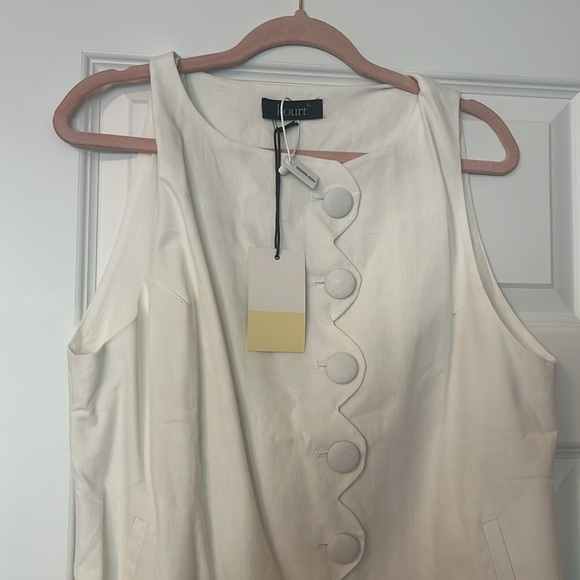 Few Moda scalloped white dress - new with tags - Picture 2 of 7